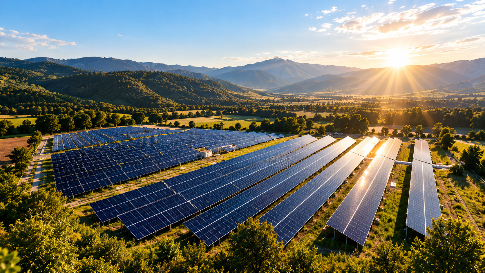 Concept visualization of the Solpower Aurora solar project