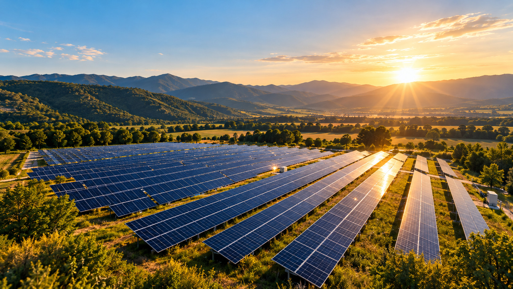 Concept visualization of the Solpower Horizon solar project